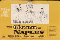 7a424 EVERY DAY'S A HOLIDAY pressbook R57 De Sica's L'Oro di Napoli, Silvana Mangano, Sophia Loren!