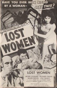 7a460 MESA OF LOST WOMEN pressbook '52 grown up Jackie Coogan vs super women who kissed & killed!