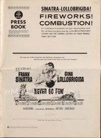 7a463 NEVER SO FEW pressbook '59 Frank Sinatra & sexy Gina Lollobrigida, John Sturges!