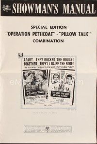 7a466 OPERATION PETTICOAT/PILLOW TALK pressbook '64 Cary Grant, Tony Curtis, Rock Hudson, Doris Day