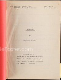 7a311 MANHATTAN script December 22, 1977, unproduced screenplay by Steven E. de Souza!
