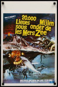 7b470 20,000 LEAGUES UNDER THE SEA Belgian R80s Jules Verne classic, great different art!