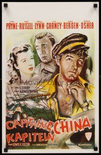 7b486 CAPTAIN CHINA Belgian R60s John Payne, Gail Russell, it takes a man to master a woman!