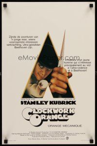 7b491 CLOCKWORK ORANGE Belgian '72 Stanley Kubrick classic, Philip Castle art of Malcolm McDowell!