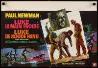 7b494 COOL HAND LUKE Belgian '67 Paul Newman prison escape classic, different art by Ray!