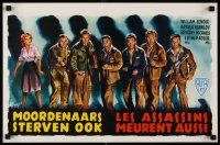 7b495 CRASHOUT Belgian '54 art of William Bendix & desperate caged men who go over the wall!
