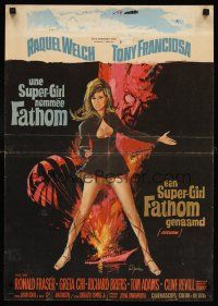 7b505 FATHOM Belgian '67 Tony Franciosa, Jamin art of sexy Raquel Welch in action!