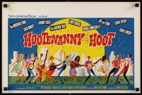 7b520 HOOTENANNY HOOT Belgian '63 Johnny Cash and a ton of top country music stars, cool art!