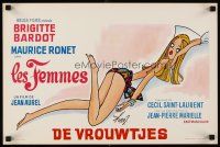 7b538 LES FEMMES Belgian '69 completely different art of sexy Brigitte Bardot in bed!