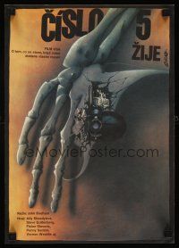 7b246 SHORT CIRCUIT Czech 11x16 '89 Johnny Five, bizarre Zdenek Vlach artwork!