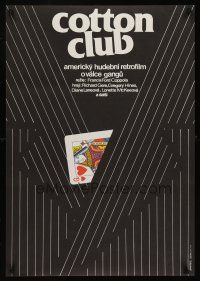 7b256 COTTON CLUB Czech 23x33 '86 Francis Ford Coppola, Weber art of suit & poker playing card!