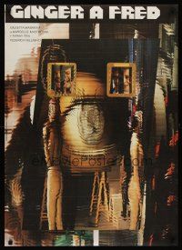 7b266 GINGER & FRED Czech 23x33 '86 directed by Federico Fellini, Marcello Mastroianni, Masina