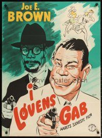 7b354 SO YOU WON'T TALK Danish '50 great artwork of Joe E. Brown by Wenzel!