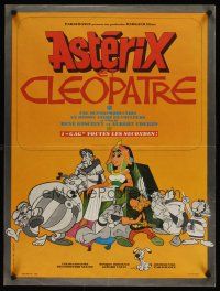 7b628 ASTERIX & CLEOPATRA French 23x32 '69 wacky art of characters from French cartoon!