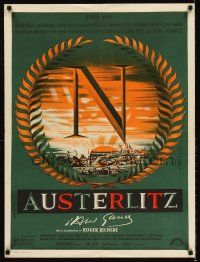 7b629 BATTLE OF AUSTERLITZ French 23x32 '60 Napoleon, Abel Gance directed, Mascii artwork!