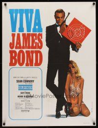 7b644 GOLDFINGER French 23x32 R70 Sean Connery as James Bond 007 with sexy girl by Thos & Bourduge