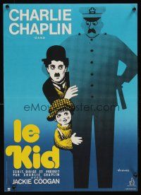 7b760 KID French 15x21 R83 Charlie Chaplin & Jackie Coogan silent classic!