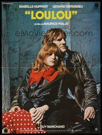7b770 LOULOU French 15x21 '80 great close-up of Gerard Depardieu & Isabelle Huppert!