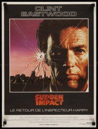 7b788 SUDDEN IMPACT French 15x21 '83 Clint Eastwood is at it again as Dirty Harry, great image!