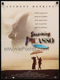 7b789 SURVIVING PICASSO French 15x21 '96 Anthony Hopkins as Pablo, McElhone, Julianne Moore!