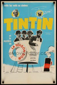 7b793 TINTIN ET LE MYSTERE DE LA TOISON D'OR French 15x21 '61 Jean-Jacques Vierne, Tintin!