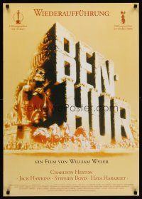 7b383 BEN-HUR German R05 Charlton Heston, William Wyler classic religious epic, cool chariot art!