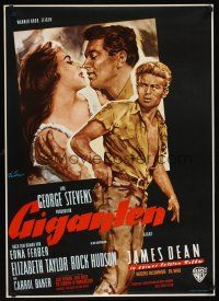 7b410 GIANT German R60s James Dean, Elizabeth Taylor, Rock Hudson, directed by George Stevens!