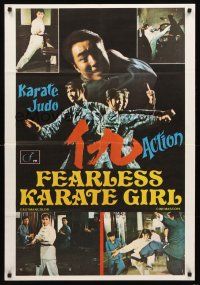7b075 QUEEN BOXER ItalEng 1sh '73 Judy Lee, the female Bruce Lee, Fearless Karate Girl!