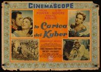 7b090 KING OF THE KHYBER RIFLES Italian photobusta '54 soldier Tyrone Power & Terry Moore!