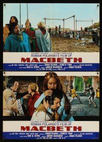 7b093 MACBETH 9 Italian photobustas '72 Roman Polanski, Jon Finch, Francesca Annis, Shakespeare!