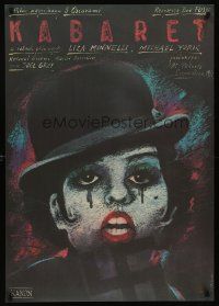 7b122 CABARET Polish 27x38 R88 Pagowski art of Liza Minnelli in Nazi Germany, Bob Fosse!