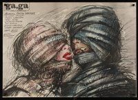 7b134 GA, GA CHWALA BOHATEROM Polish 27x38 '85 art of bandaged couple by Pagowski & Hoffman!