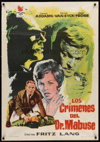 7b175 1000 EYES OF DR MABUSE Spanish '60 Fritz Lang, a blood-bath of chemical & electronic terror!