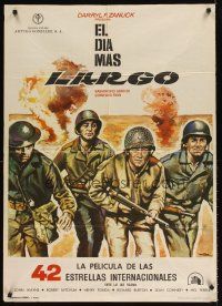 7b222 LONGEST DAY Spanish R73 Zanuck's World War II D-Day movie with 42 international stars!
