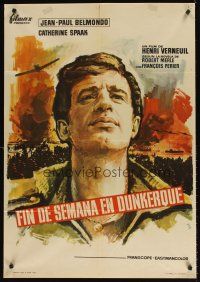 7b242 WEEKEND AT DUNKIRK Spanish '65 Jean-Paul Belmondo, Catherine Spaak, World War II!