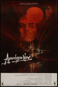 7c020 APOCALYPSE NOW 1sh '79 Francis Ford Coppola, classic Bob Peak art of Marlon Brando!