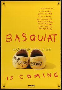 7c036 BASQUIAT teaser 1sh '96 Jeffrey Wright as Jean Michel Basquiat, directed by Julian Schnabel!
