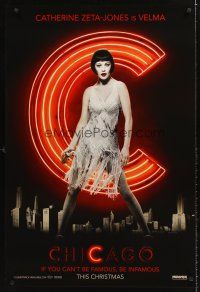 7c090 CHICAGO teaser 1sh '02 sexy dancer Catherine Zeta-Jones as Velma!