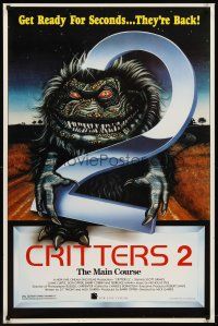7c118 CRITTERS 2 1sh '88 Soyka art, The Main Course, get ready for seconds, they're back!