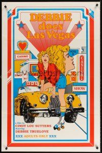 7c141 DEBBIE DOES LAS VEGAS 1sh '82 Debbie Truelove, wonderful sexy gambling casino artwork!