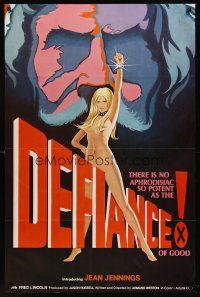 7c144 DEFIANCE OF GOOD 1sh '74 Jean Jennings, Fred J. Lincoln, cool sexy artwork!