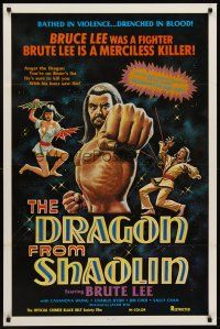 7c157 DRAGON FROM SHAOLIN 1sh '70s Brute Lee's sure to kill you with his buzz saw fist!