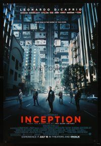 7c288 INCEPTION IMAX advance DS 1sh '10 Christopher Nolan, Leonardo DiCaprio, Gordon-Levitt!