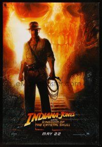 7c290 INDIANA JONES & THE KINGDOM OF THE CRYSTAL SKULL teaser DS 1sh '08 Spielberg, Harrison Ford!