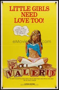 7c300 INNOCENCE OF VALERIE 1sh '75 young girls need love too, xxx rated!