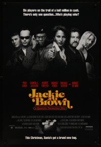 7c313 JACKIE BROWN advance DS 1sh '97 Tarantino, Pam Grier, Samuel L. Jackson, De Niro, Fonda!