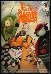 7c317 JAMES & THE GIANT PEACH DS 1sh '96 Disney fantasy cartoon, Lane Smith art!