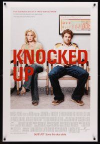 7c336 KNOCKED UP advance DS 1sh '07 Seth Rogen & Katherine Heigl in doctor's office!