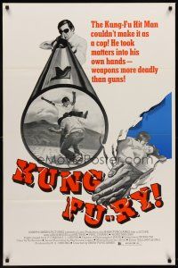 7c338 KUNG FU-RY 1sh '75 The Kung-Fu hit man couldn't make it as a cop!