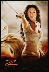 7c350 LEGEND OF ZORRO teaser DS 1sh '05 great image of super sexy Catherine Zeta-Jones!